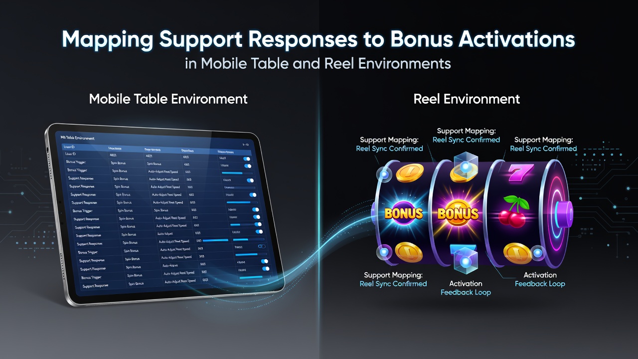 Mobile casino interface showing table games and reel slots with bonus activation indicators on smartphone screens