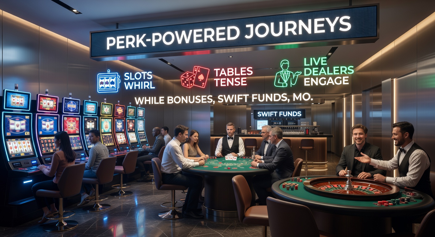 Live dealer at a blackjack table interacting with players, overlaid with mobile notifications for bonuses and VIP upgrades